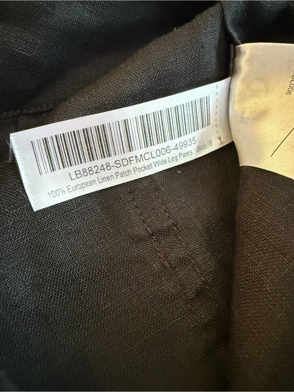 Quince 100% European Linen Patch Pocket Wide Leg Pants 6